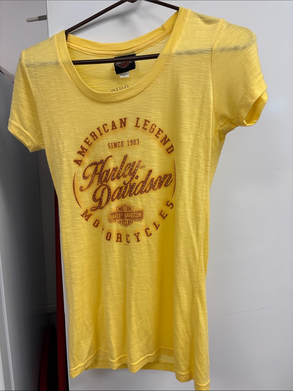 Harley-Davidson Yellow Short Sleeve Logo Tee